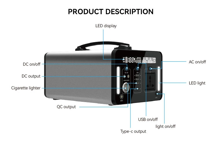 1000W Solar Charging Electric Generator 1000 Watt Watts Battery EU Us Tragbare Portable Power Station