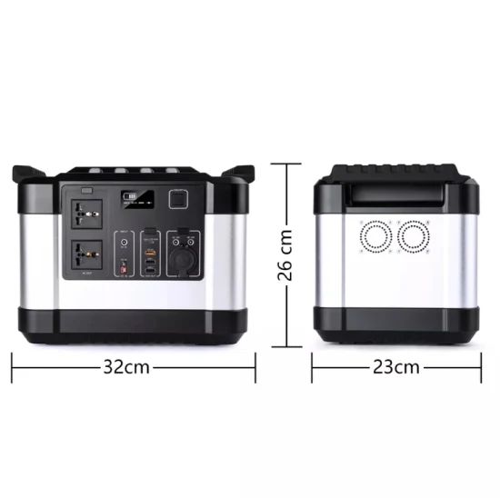 1000와트, 1500와트 충전소 및 태양광 패널이 있는 발전소를 갖춘 태양광 발전기로 구동되는 소형 휴대용 비상 배터리