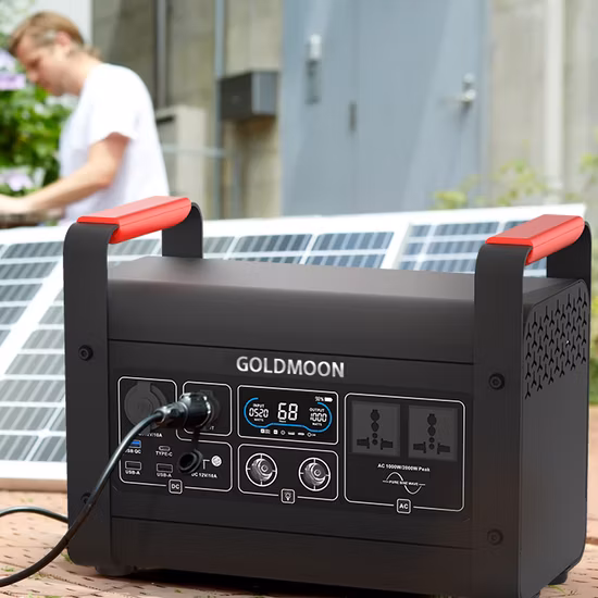 Goldmoon 220V 1000 와트 야영을 위한 태양 전지판을 가진 휴대용 리튬 발전소